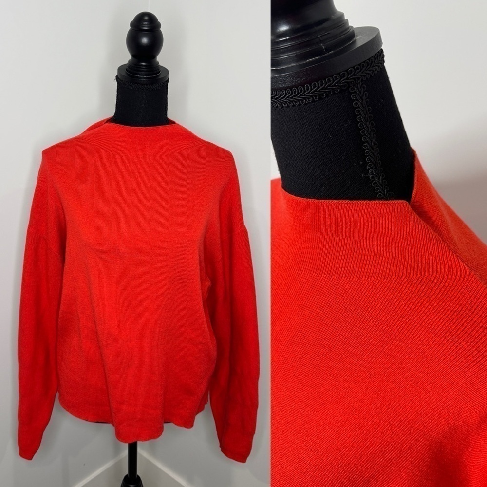 H&M Wool Blend Orange Cowl Neck Women’s Sweater (S)